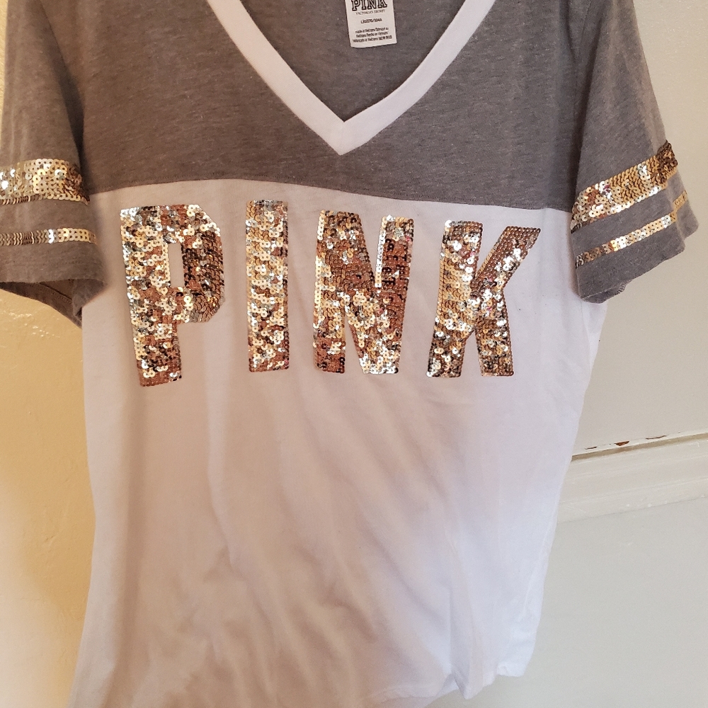 Pink brand short sleeve shirt